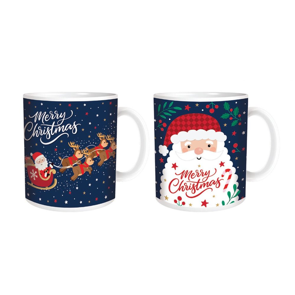 XM1307: Santa Merry Christmas Mugs XM1307: Santa Merry Christmas Mugs